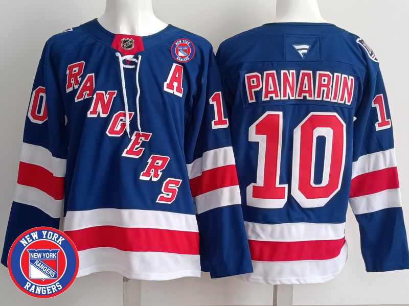 Men New York Rangers #10 Panarin Blue 2025 Fanatics Home Premium NHL Jersey style 2